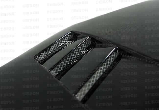 Seibon — Seibon 03-05 Dodge SRT-4 TS Style Carbon Fiber Hood - view 3