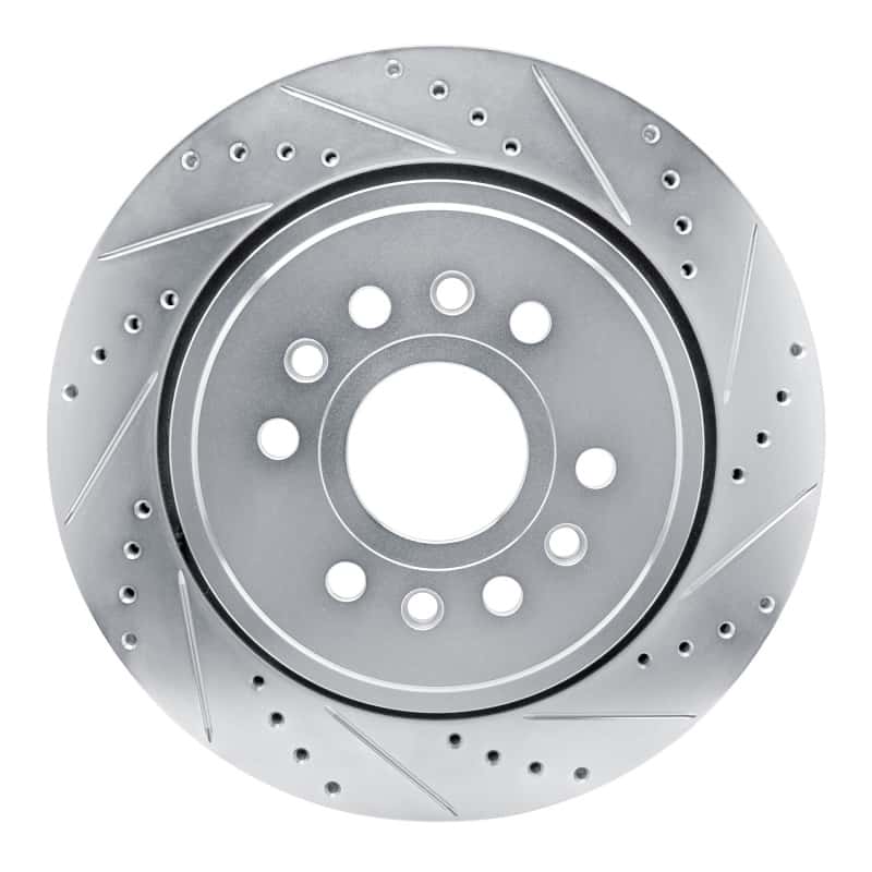 R1 Concepts — R1 21-25 Jeep Grand Wagoneer Rear Right Drilled & Slotted Silver Brake Rotor - view 1