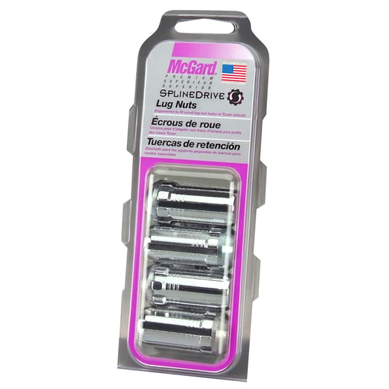 McGard — McGard SplineDrive Lug Nut (Cone Seat) M14X1.5 / 1.648in. Length (4-Pack) - Chrome (Req. Tool) - view 6
