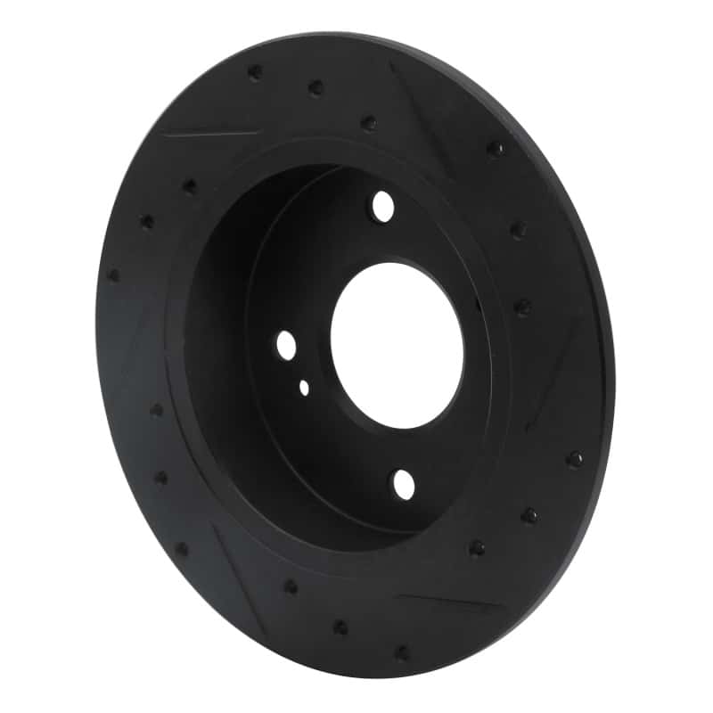 R1 Concepts — R1 89-98 Nissan 240SX Rear Left Drilled & Slotted Black Brake Rotor
R1 Brake Rotor Drill - view 4