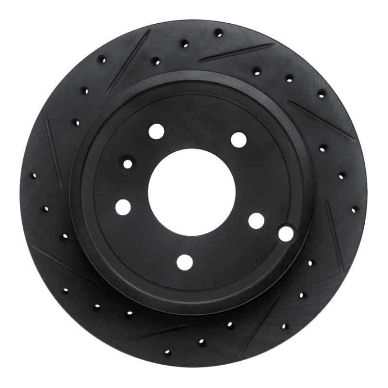 R1 Concepts — R1 07-15 Chevrolet Equinox Rear Left Drilled & Slotted Black Brake Rotor
R1 Brake Rotor Drill - view 1