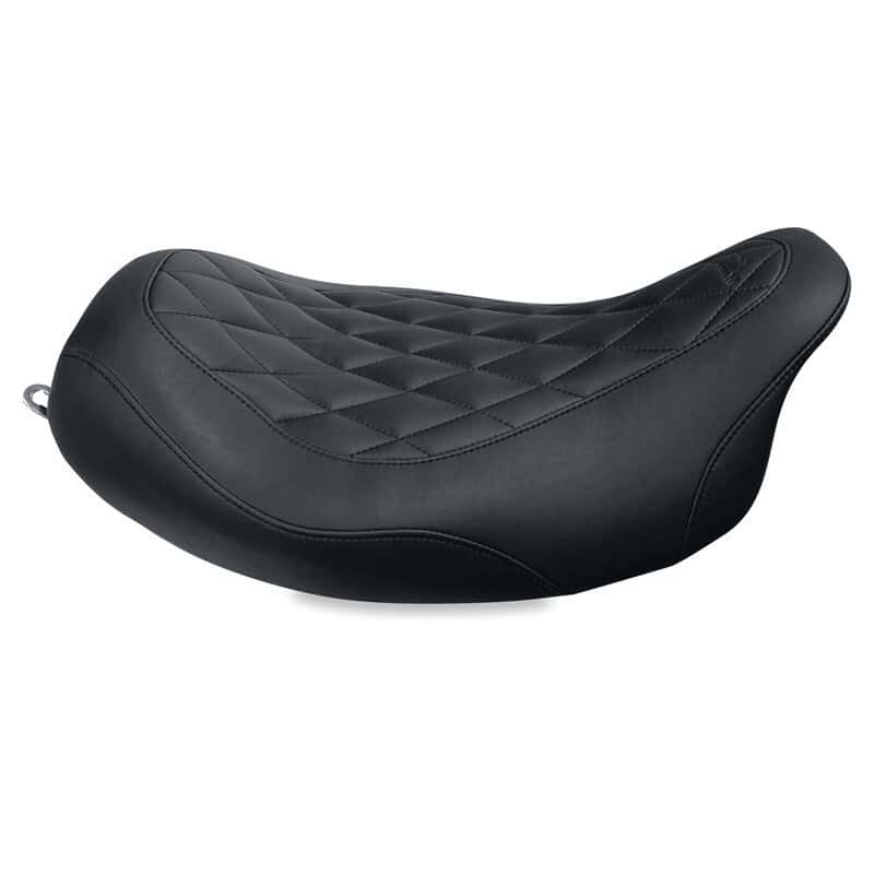 Mustang Motorcycle — Mustang 08-21 Harley Electra Glide Std,Rd Glide,Rd King,Str Glide Solo Seat Diamond Stitch - Brown - view 2