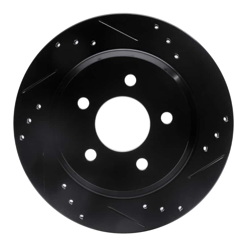 R1 Concepts — R1 94-04 Ford Mustang Rear Right Drilled & Slotted Black Brake Rotor
R1 Brake Rotor Drill - view 1