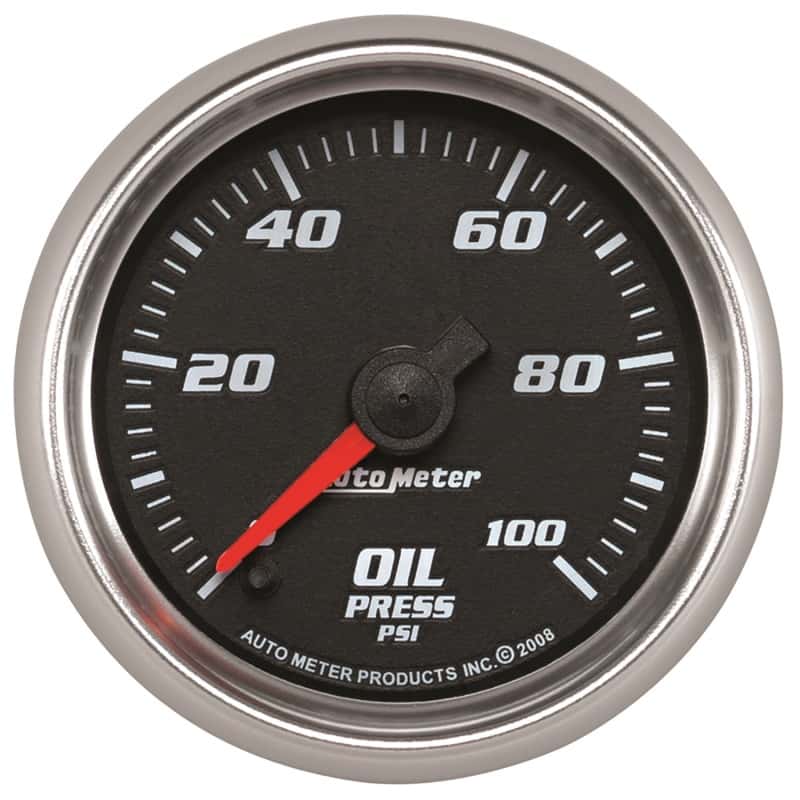 AutoMeter — Autometer Pro-Cycle Gauge Oil Pressure 2 1/16in 100psi Digital Stepper Motor Black
2" OILP STPR PC CB - view 1
