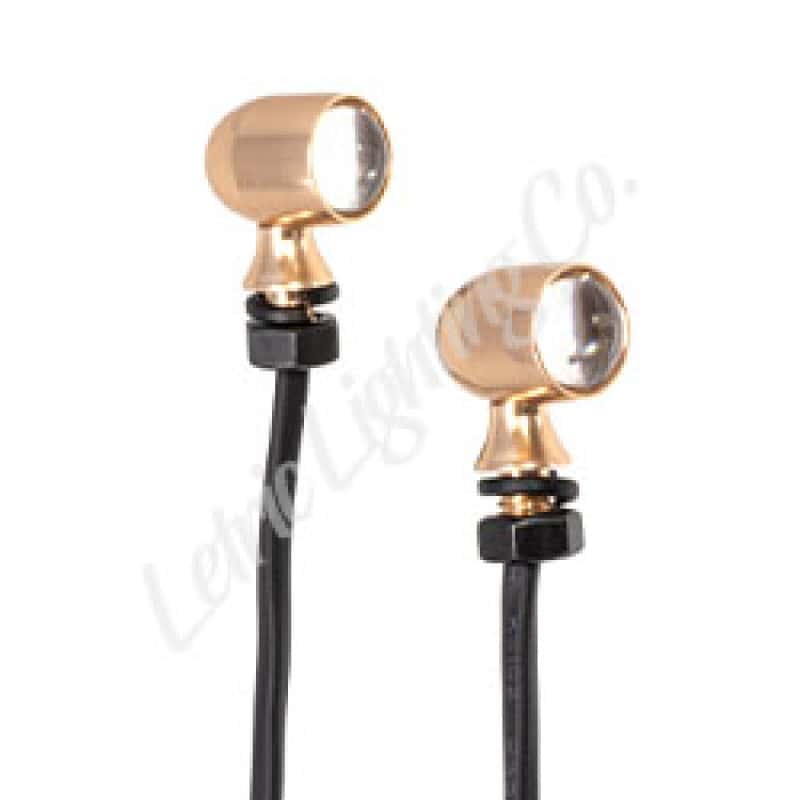 Letric Lighting — Letric Lighting 12mm Mini Red Running Red Turn Signal LED - Gold Anodized - view 2