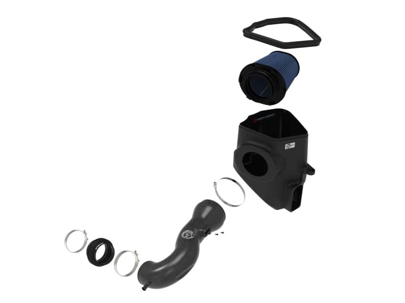aFe — aFe 19-20 GM Trucks 5.3L/6.2L Track Series Carbon Fiber Cold Air Intake System With Pro 5R Filters
Track Series Intake  - view 3