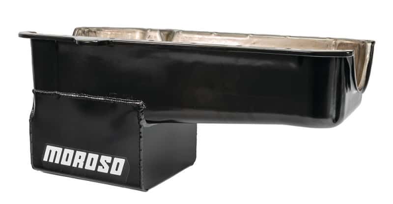 Moroso — Moroso Pre-80 Chevrolet Small Block (w/Driver Side Dipstick) Wet Sump 7qt 9.5in Steel Oil Pan - Blk - view 3