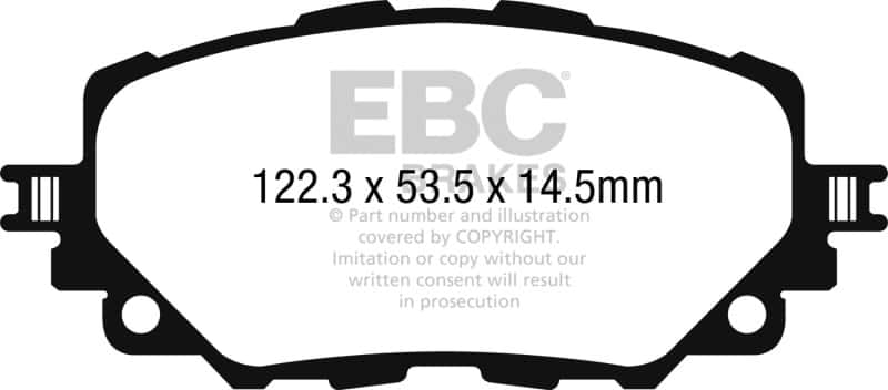EBC — EBC 2016+ Mazda Miata MX-5 / 17-20 Fiat 124 Spider Bluestuff Front Brake Pads
Disc Brake Pad - view 9