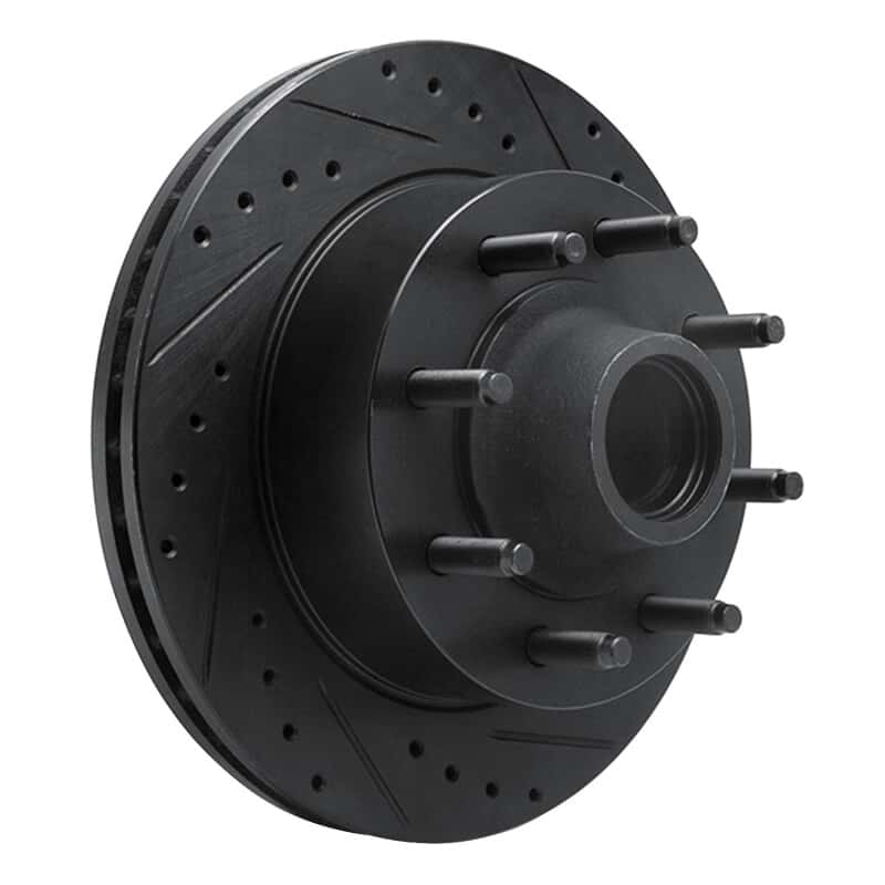 R1 Concepts — R1 95-04 Ford E-350 Econoline Front Right Drilled & Slotted Black Brake Rotor
R1 Brake Rotor Drill - view 2