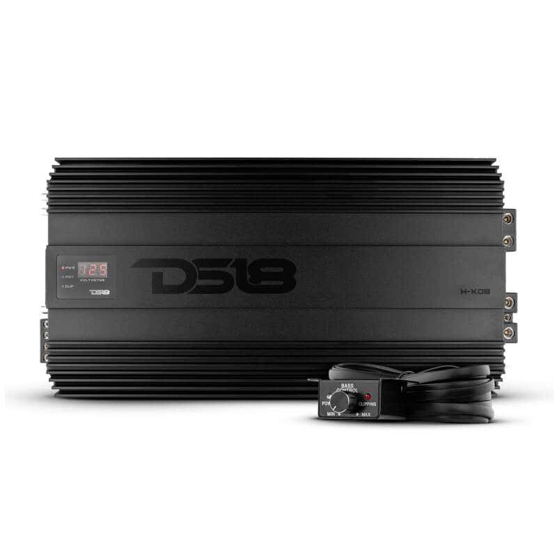 DS18 — DS18 1-Channel Amp 15000 Burst/0.5ohm 8000/1ohm 4800/2ohm 2500/4ohm Watts RMS w/ Voltmeter Black - view 2