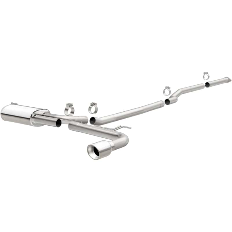 Magnaflow — MagnaFlow Cat Back, SS, 2.5in, Street, Single Straight Pass. Polished 4in Tip, 2015 Ford Fusion 2.5L
Cat-Back - view 2