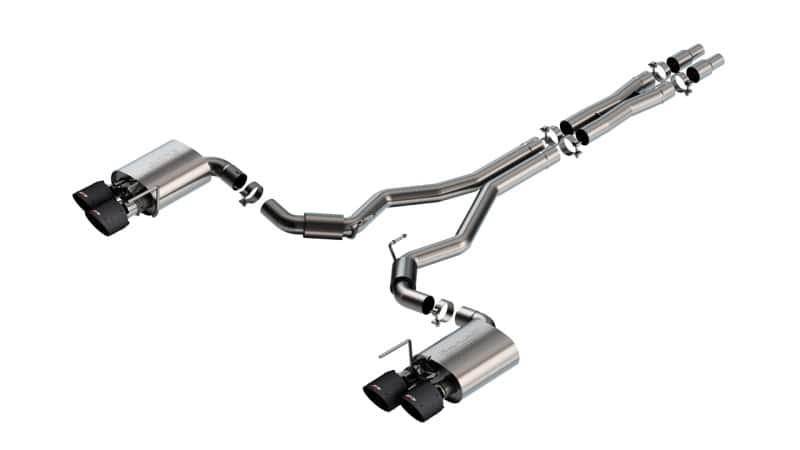 Borla — Borla 2024 Ford Mustang Dark Horse 5.0L V8 w/Active Exhaust S-Type Cat-Back Exhaust System - CF Tips
Cat-Back System - view 1