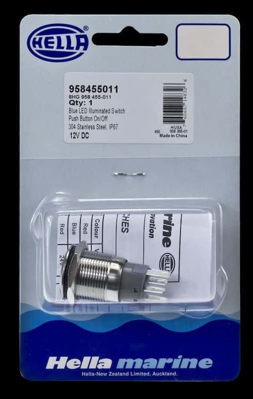 Hella — Hella Switch On/Off Ring 12V Blue 8Hg - view 16
