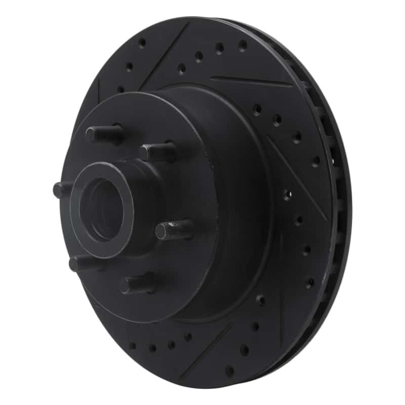 R1 Concepts — R1 91-96 Dodge Dakota RWD Front Left Drilled & Slotted Black Brake Rotor
R1 Brake Rotor Drill - view 2