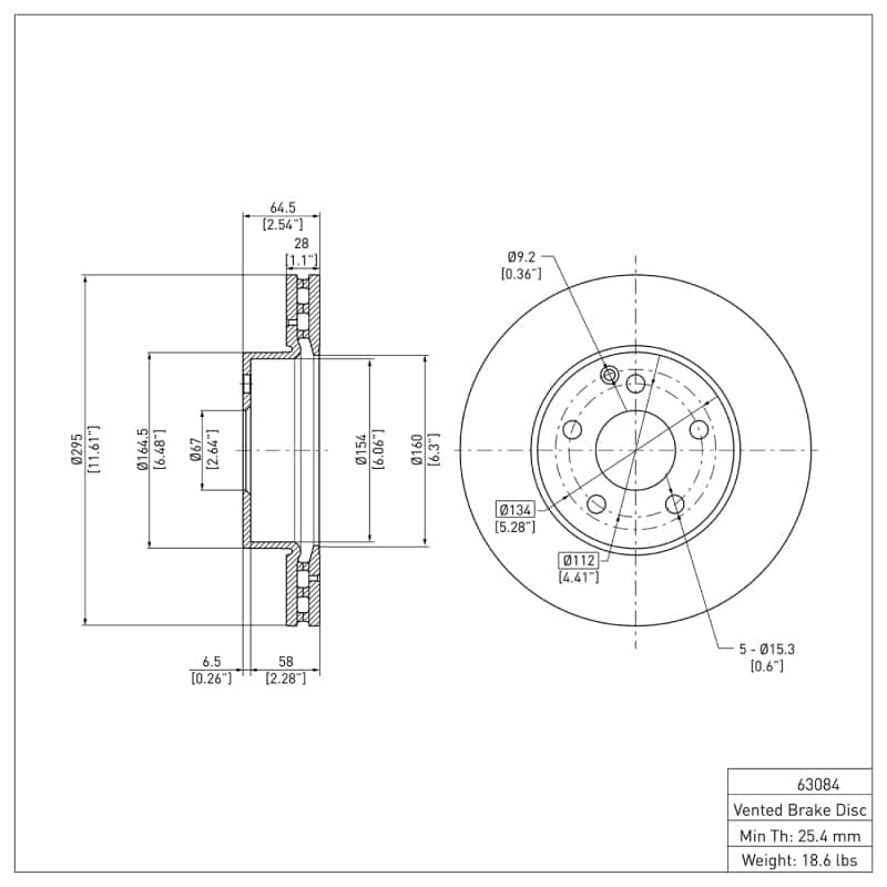 DFC — DFC 08-15 Mercedes-Benz C250 Front GeoSPEC Coated Rotor
DFC Brake Rotor - view 6