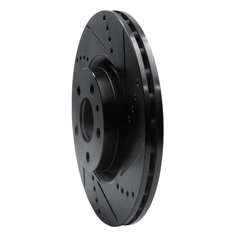 R1 Concepts — R1 91-20 Alfa Romeo 164 Front Right Drilled & Slotted Black Brake Rotor
R1 Brake Rotor Drill - view 2