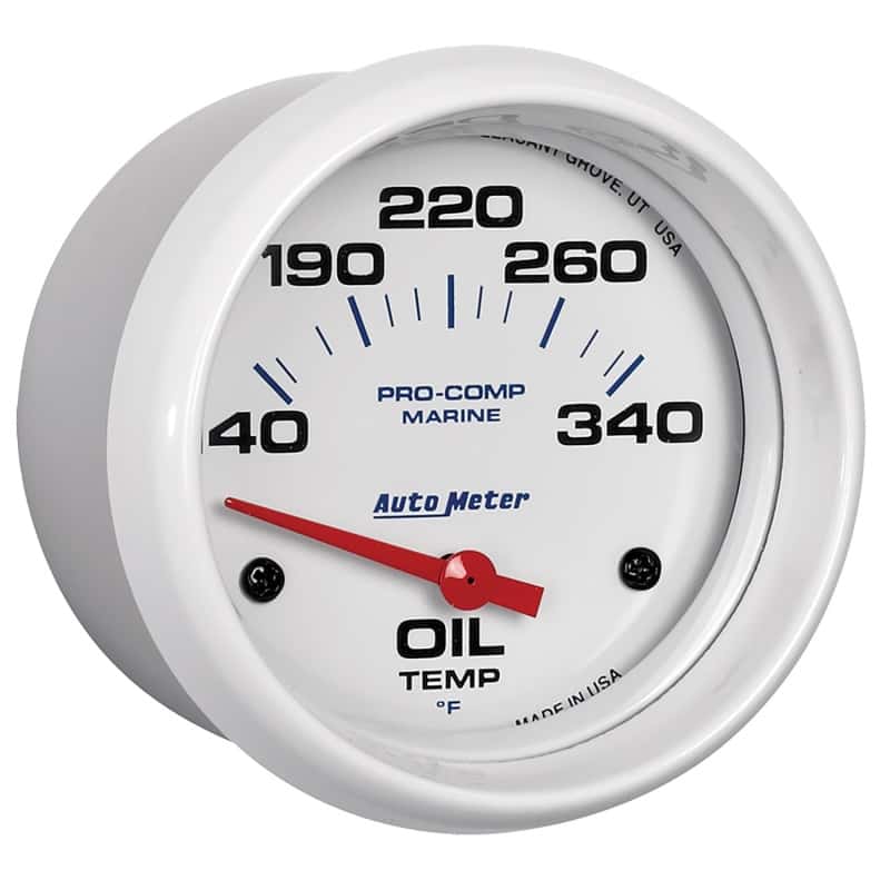 AutoMeter — Autometer Marine White Air-Core Electric Oil Temperature Gauge 2-5/8in 140-300 Deg F
GA 2.6" OT 300 E MW - view 6