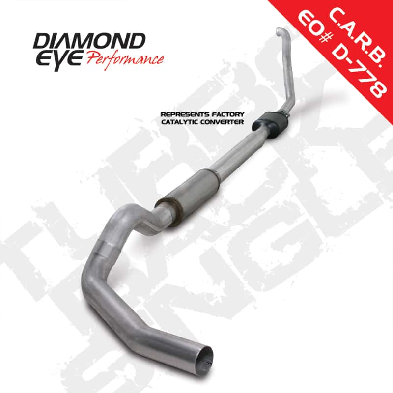 Diamond Eye Performance — Diamond Eye KIT 5in Turbo Back SGL AL: 94-97 FORD 7.3L F250/F350 PWRSTROKE NFS W/ CARB EQUIV STDS
KIT; 5in.; TBSGL; AL - view 3