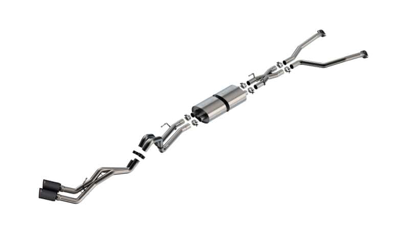 Borla — Borla 22-24 Toyota Tundra 3.4L V6 (Inc. Hyb.) Ext. Cab/STD Bed/145.7in WB S-Type Cat-Back - Carbon
Cat-Back System - view 3