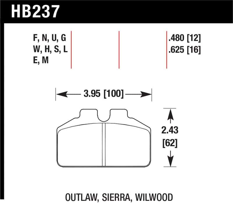 Hawk Performance — Hawk Ferro-Carbon Black Brake Pads - 12.192mm Pad Thickness
Disc Brake Pad - view 1