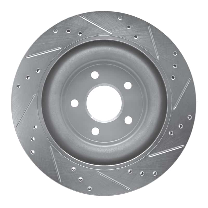 R1 Concepts — R1 2006-2015 Jaguar XJ Rear Left Drilled & Slotted Silver Brake Rotor
R1 Brake Rotor Drill - view 5