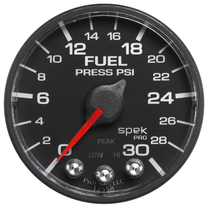 AutoMeter — Autometer Spek-Pro Gauge Fuel Press 2 1/16in 30psi Stepper Motor W/Peak & Warn Blk/Blk
GA 2" FP 30 BFB SPEK - view 9