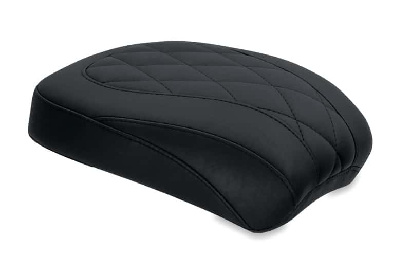 Mustang Motorcycle — Mustang 00-15 Harley Softail Standard Rear Tire Wide Tripper Passenger Seat Diamond Stitch - Black - view 1