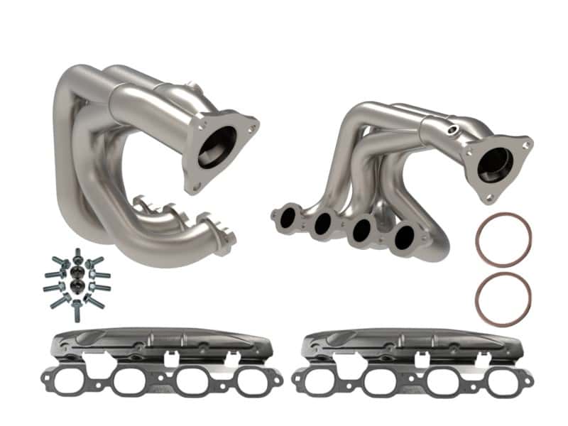 aFe — aFe Twisted 304SS Header 2020 Chevy Corvette (C8) 6.2L V8 - Titanium Ceramic Coated
Long Tube Header - view 2