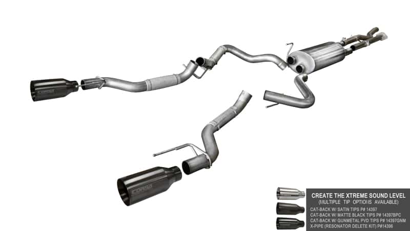 CORSA Performance — Corsa 2017-2020 Ford F-150 Raptor 3.5L V6 Super Cab / Super Crew Cab 3.0in Muffler Upgrade Kit
Exhaust - view 3