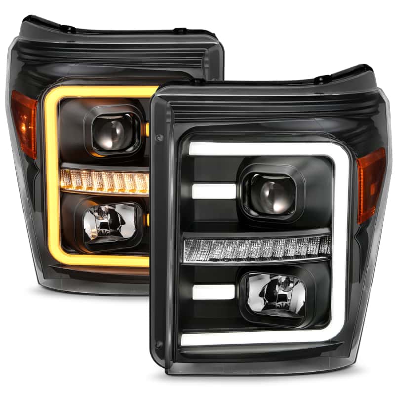 ANZO — ANZO 2011-2016 Ford F250 Projector Headlights w/ Plank Style Switchback Black w/ Amber
Projector Headlights
Head Light Set - view 2