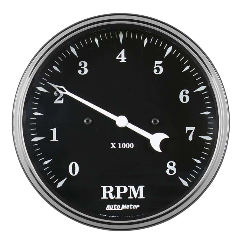 AutoMeter — Auto Meter Gauge Tachometer 5in 8k RPM In-Dash Old Tyme Black
5" TACH, 8,000 RPM, - view 2