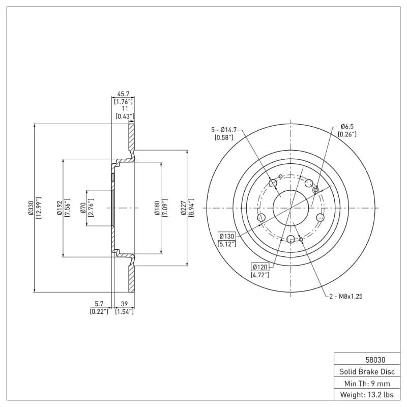 DFC — DFC 17-20 Acura MDX Rear GeoSPEC Coated Rotor
DFC Brake Rotor - view 6
