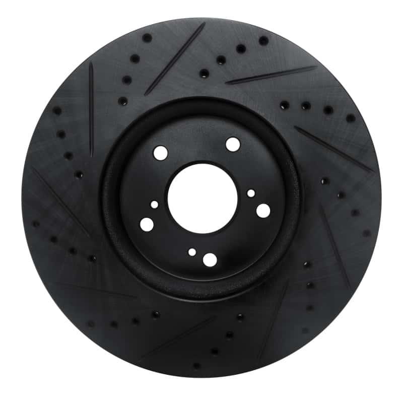 R1 Concepts — R1 2013-2025 Acura ILX Front Right Drilled & Slotted Black Brake Rotor
R1 Brake Rotor Drill - view 5