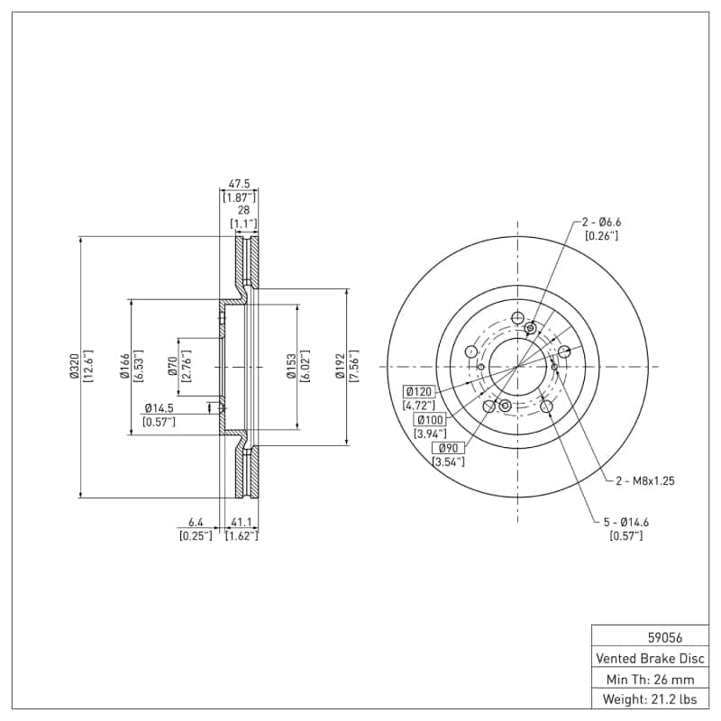 DFC — DFC 09-14 Acura TL Front GeoSPEC Coated Rotor
DFC Brake Rotor - view 6