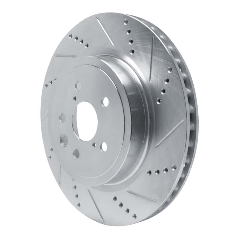 R1 Concepts — R1 15-22 Lexus GS F Right Rear Drilled & Slotted Silver Brake Rotor
R1 Brake Rotor Drill - view 2