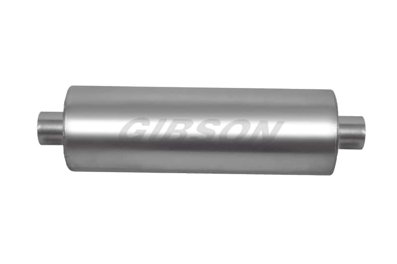 Gibson — Gibson SFT Superflow Center/Center Round Muffler - 8x24in/2.5in Inlet/3in Outlet - Stainless
Muffler - view 1