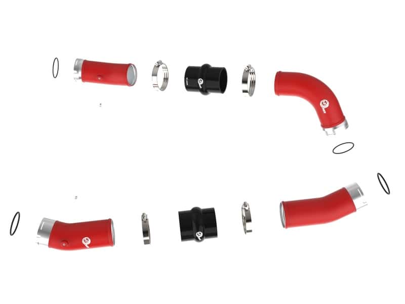 aFe — aFe 2024+ Toyota Tacoma BladeRunner 2.5in & 3in Aluminum Hot & Cold Charge Pipe Kit - Red
Charge Pipe Kit - view 2