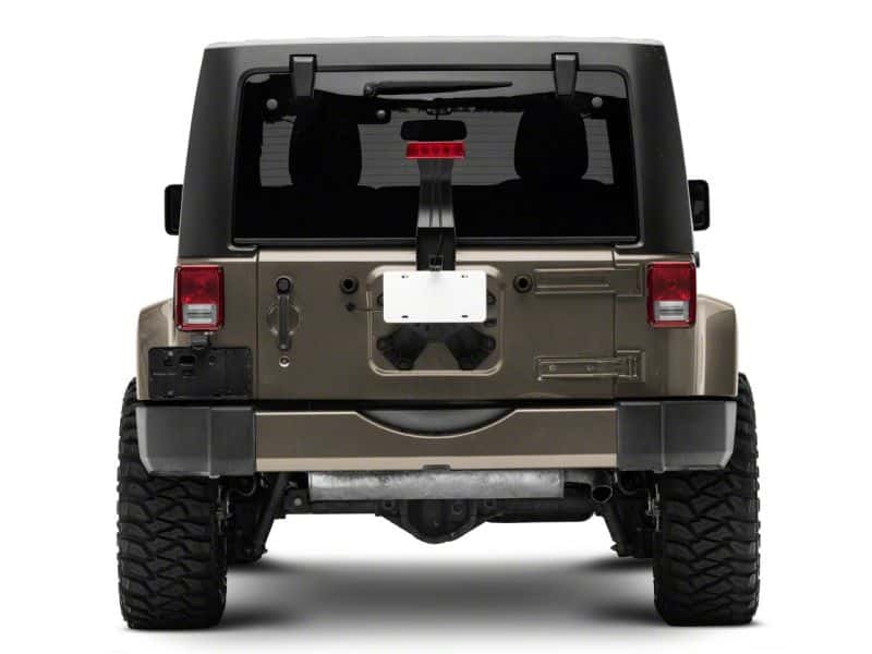 Raxiom — Raxiom 07-18 Jeep Wrangler JK Axial Series License Plate Bracket w/ LED Brake Light
Mount - view 11