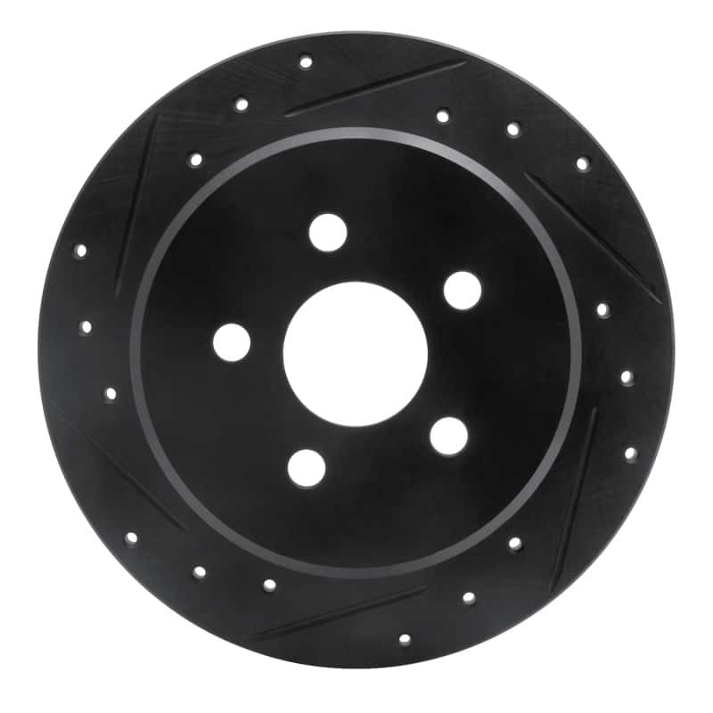R1 Concepts — R1 03-10 Chrysler PT Cruiser Rear Left Drilled & Slotted Black Brake Rotor
R1 Brake Rotor Drill - view 1