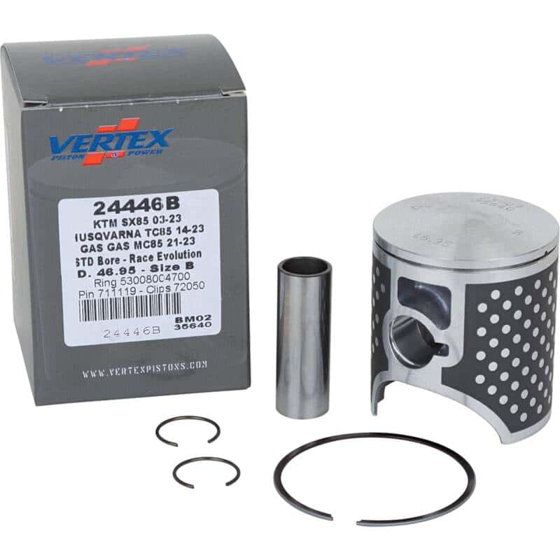 Vertex Pistons — Vertex Piston 03-24 KTM 85 SX 85cc Cast Race Evolution Piston Kit - view 2