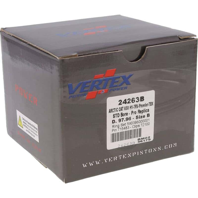 Vertex Pistons — Vertex Piston 05-11 Arctic Cat 650 H1 4x4 650cc Forged Replica Piston Kit - view 5