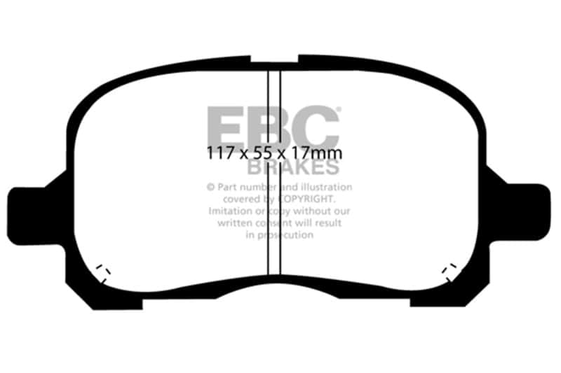 EBC — EBC 98-02 Chevrolet Prism 1.8 Ultimax2 Front Brake Pads
Disc Brake Pad - view 1