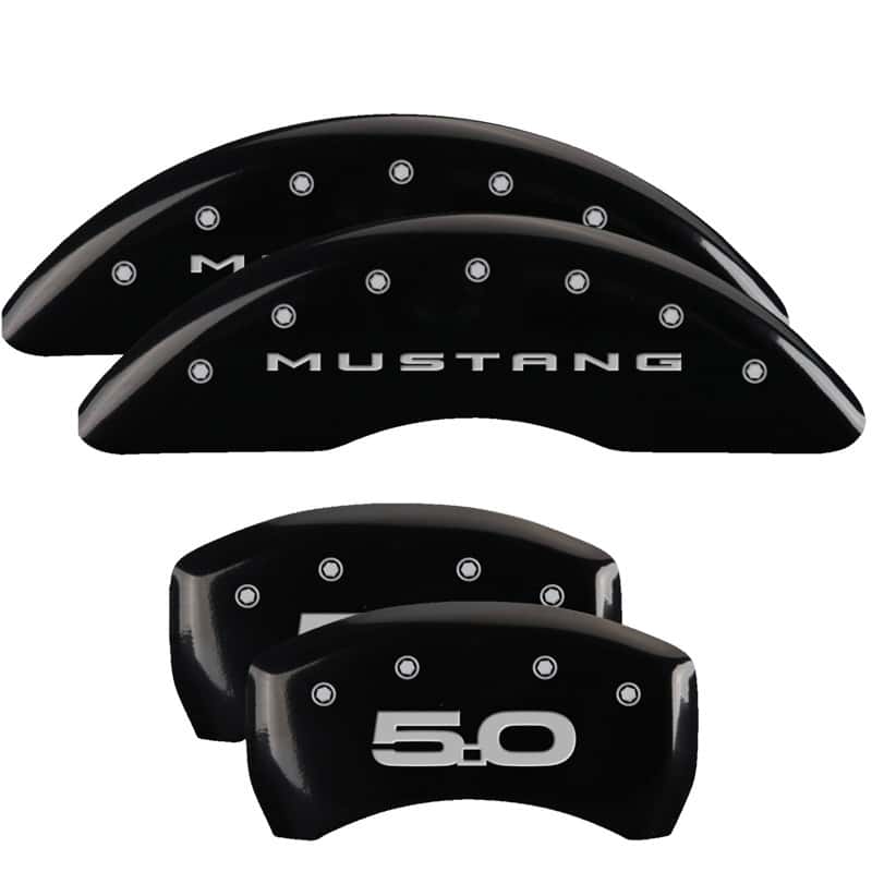 MGP — MGP 4 Caliper Covers Engraved Front 2015/Mustang Engraved Rear 2015/50 Black finish silver ch
Caliper Covers - view 1