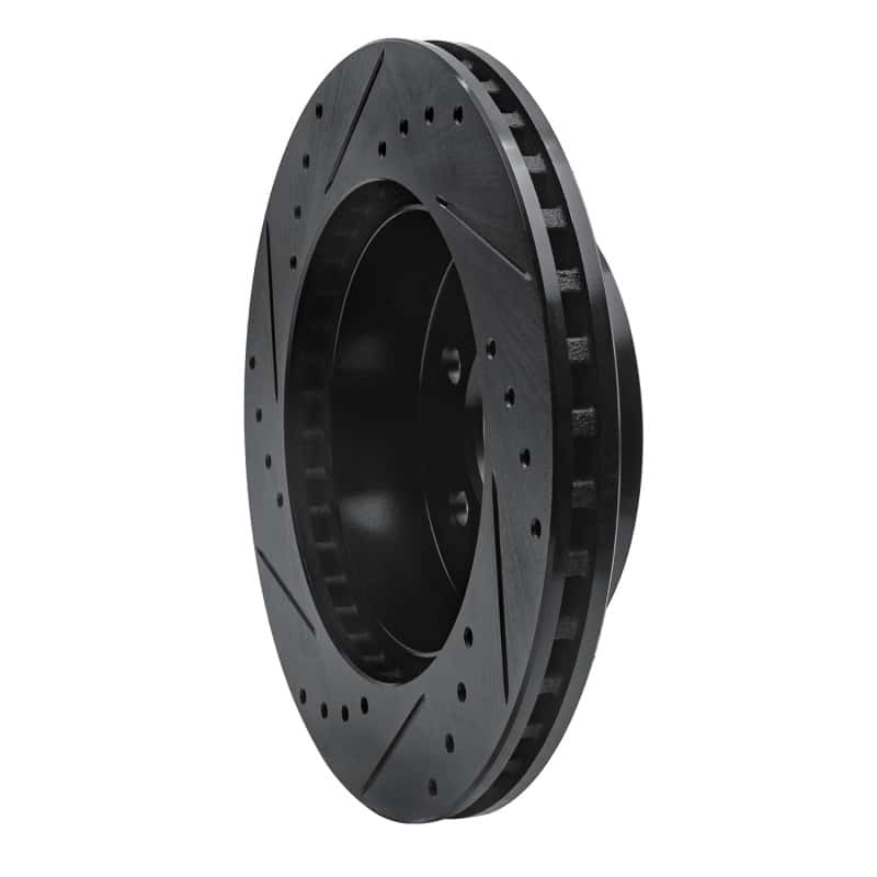 R1 Concepts — R1 97-02 Dodge Dakota 4WD Front Right Drilled & Slotted Black Brake Rotor
R1 Brake Rotor Drill - view 4
