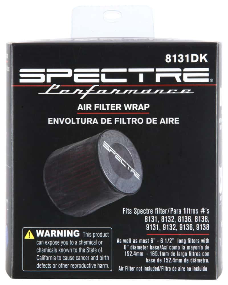 Spectre — Spectre Universal Pre-Filter Wrap 6in. x 6.125in. - Black - view 8