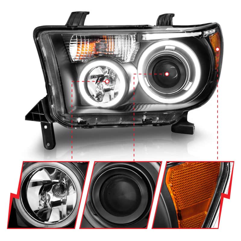 ANZO — ANZO 2007-2013 Toyota Tundra Projector Headlights w/ Halo Black (CCFL)
Head Light Set
HdLtSet - view 10