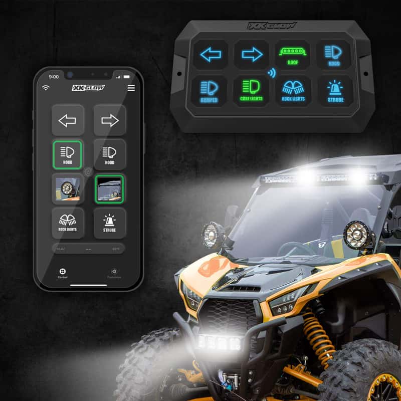 XKGLOW — XK Glow XKcommand Bluetooth Switch Panel for Lights 12V Accessory Offroad - view 5