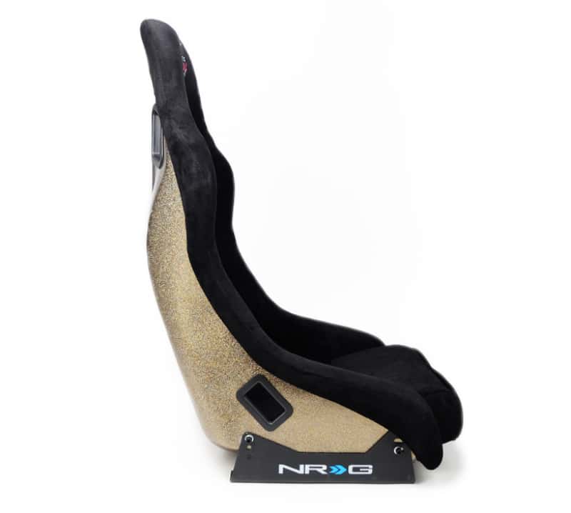 NRG — NRG FRP Bucket Seat ULTRA Edition - Medium (Black Alcantara/Gold Glitter Back) - view 3