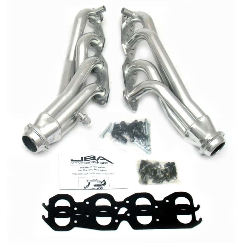 JBA — JBA 96-00 GM Truck 7.4L Vortec w/EGR & A.I.R. 1-3/4in Primary Silver Ctd Cat4Ward Header
Exhaust Header - view 2