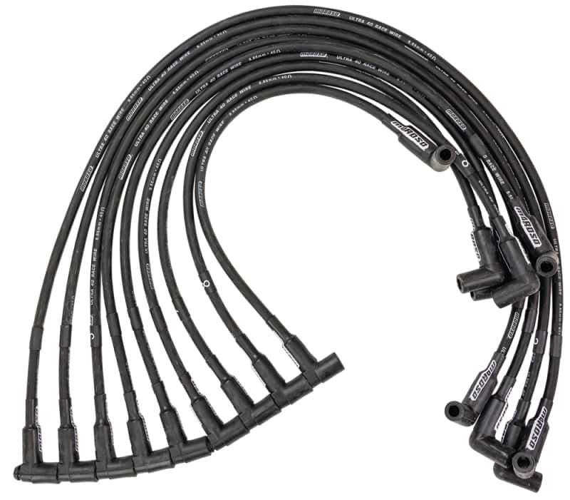 Moroso — Moroso Chevrolet Small Block (Sprint Car) Ignition Wire Set - Ultra 40 - Unsleeved - HEI - Black - view 2